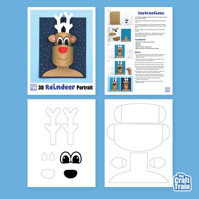 3D Reindeer character portrait