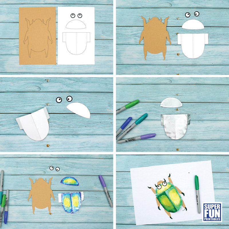 Christmas Beetle Foil Craft