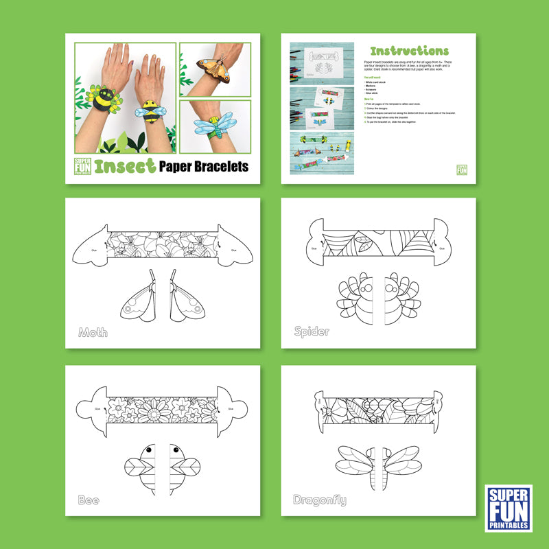 Insect Paper Bracelets