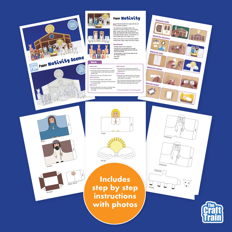 Printable nativity scene