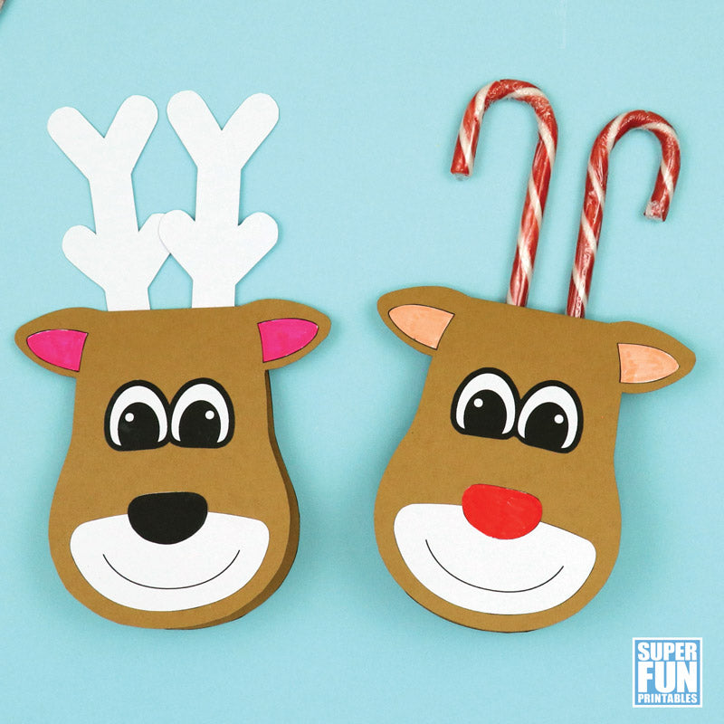 Candy cane reindeer card