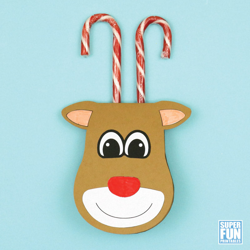 Candy cane reindeer card