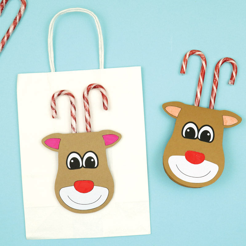 Candy cane reindeer card