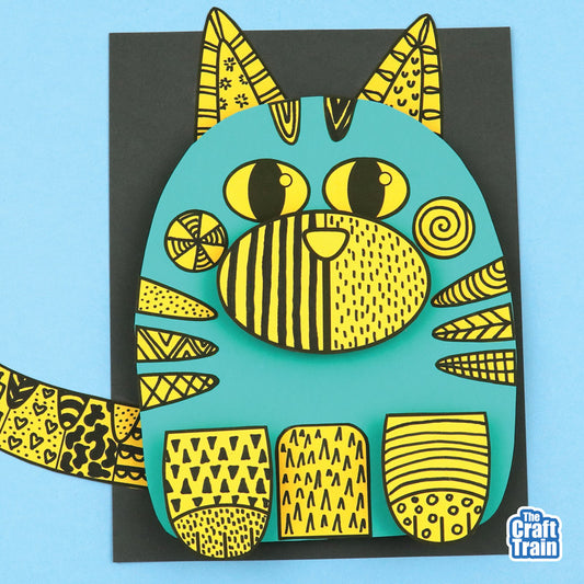 3D Doodle Cat Art