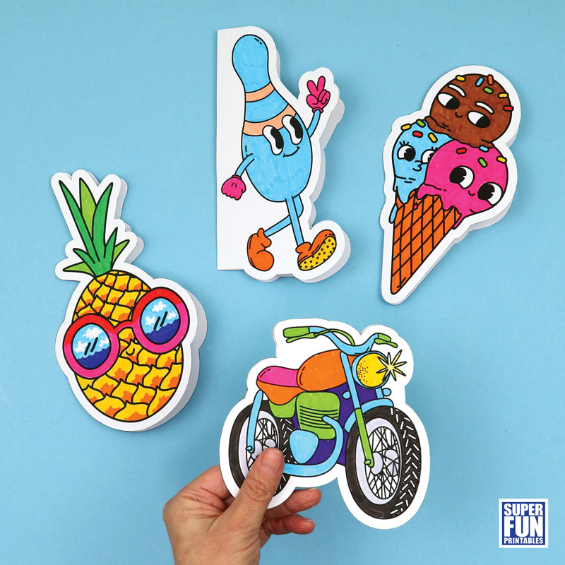Father's Day Colouring Cards