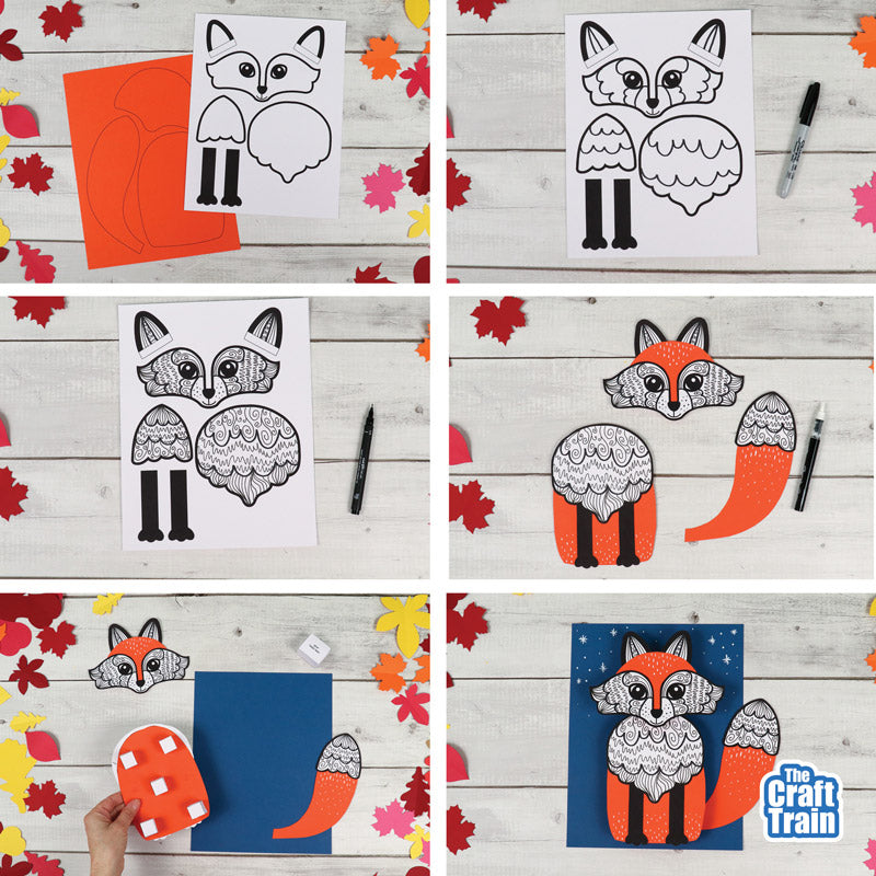 3D Pattern Art Fox