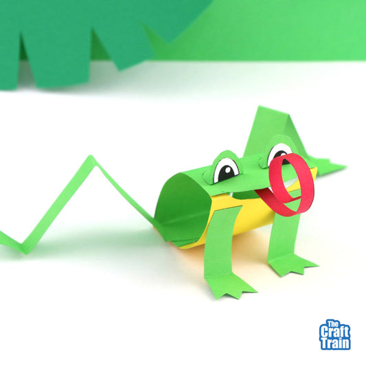 Paper green tree frog