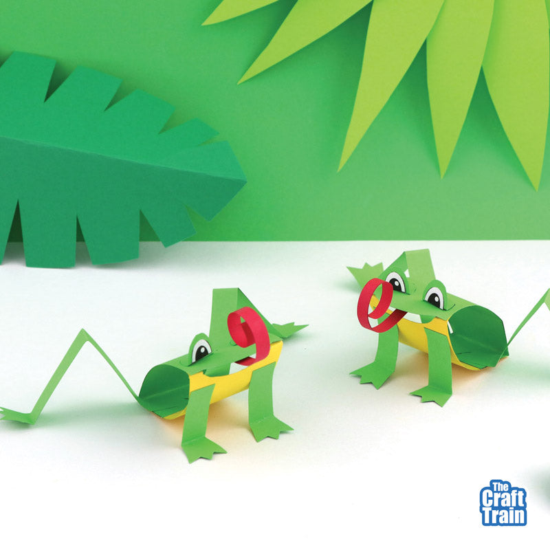Paper green tree frog