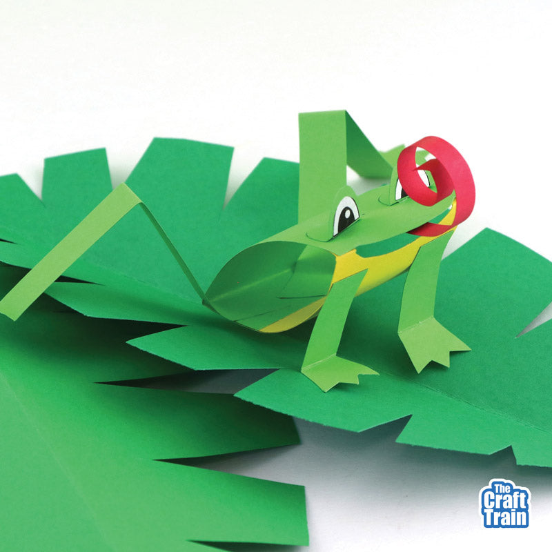 Paper green tree frog