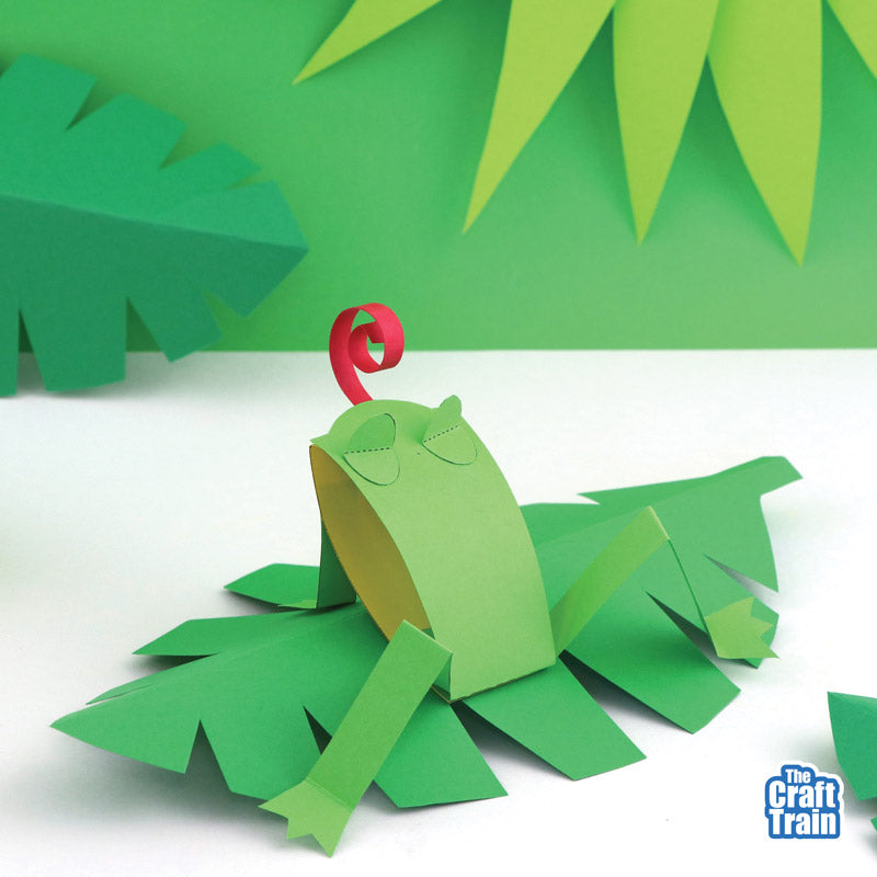 Paper green tree frog
