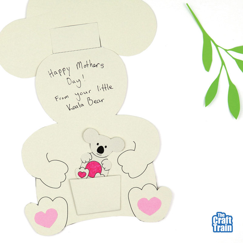 Koala mother and baby card