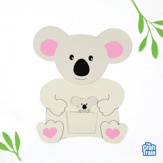 Koala mother and baby card