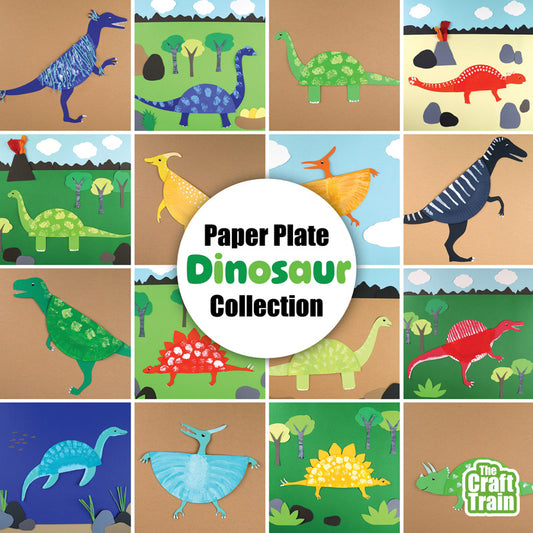 Paper plate dinosaurs