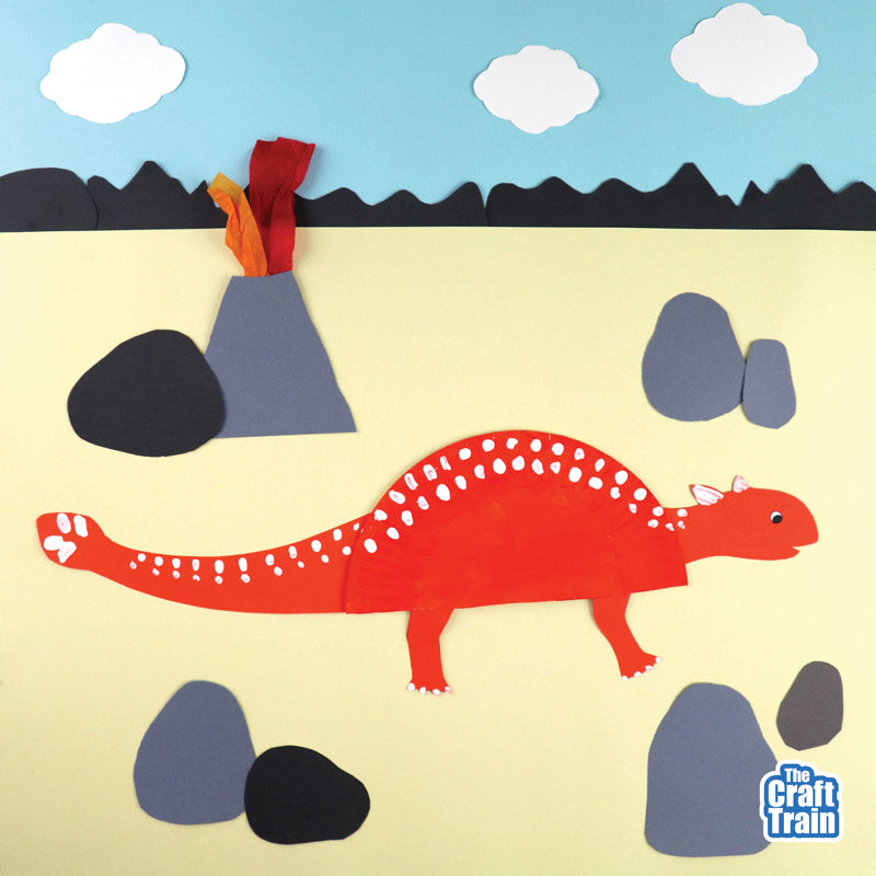 Paper plate dinosaurs