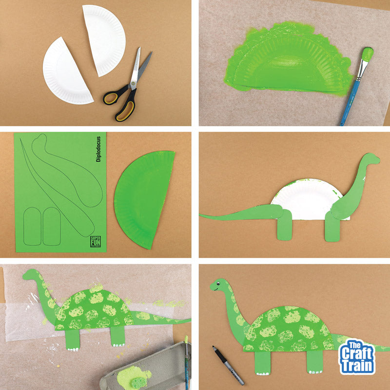 Paper plate dinosaurs