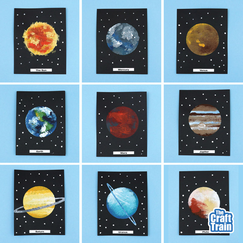 Solar System Sponge Art template