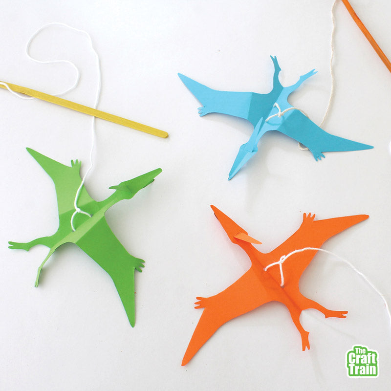 Paper Pterodactyl Puppets