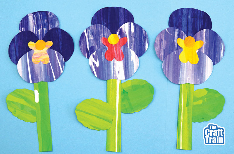 Scrape Art Pansies