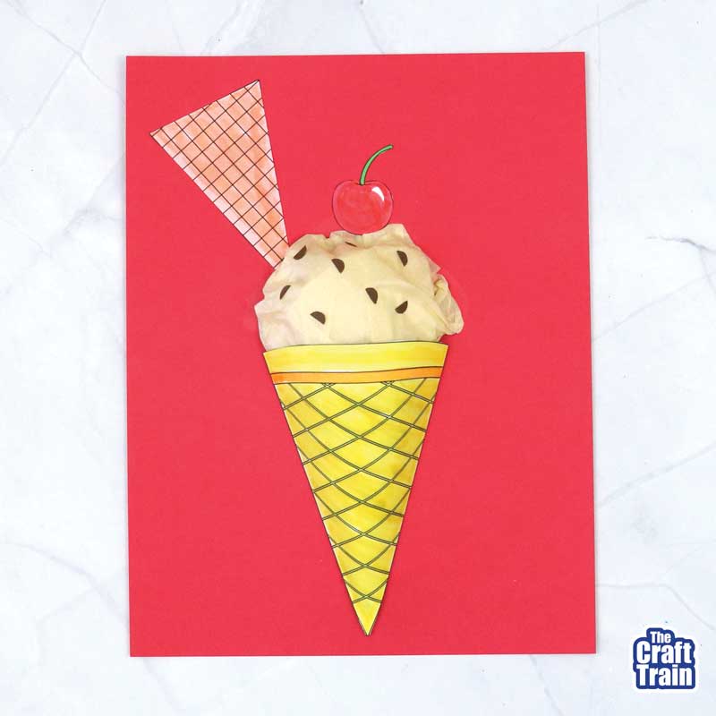 3D paper ice cream craft