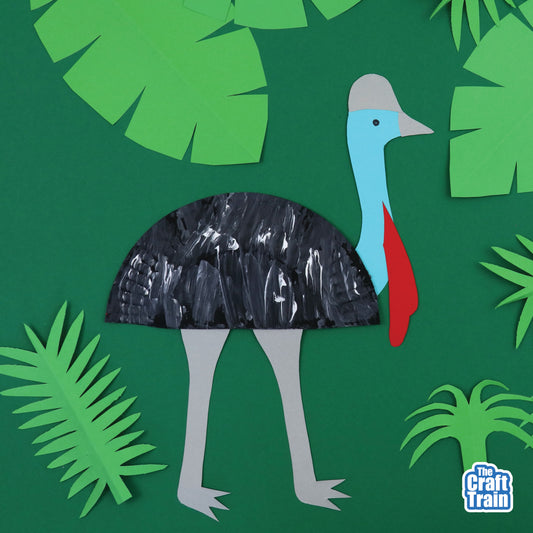 Paper Plate Cassowary