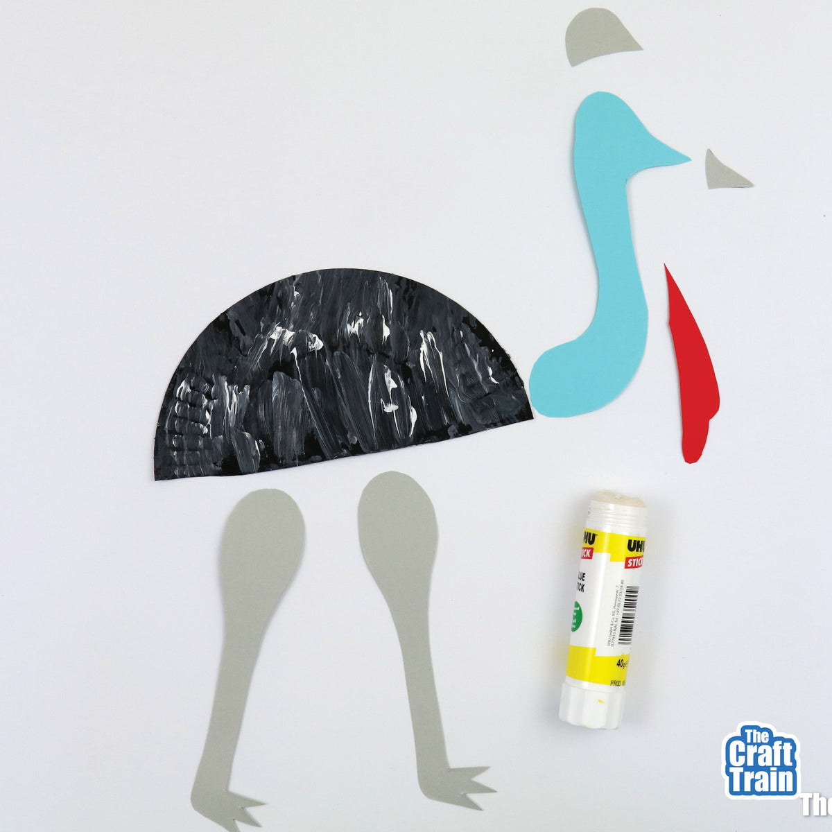 Paper Plate Cassowary