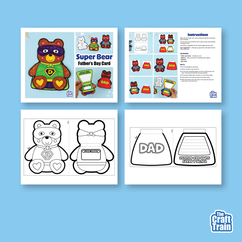 Super Bear Father's Day Card