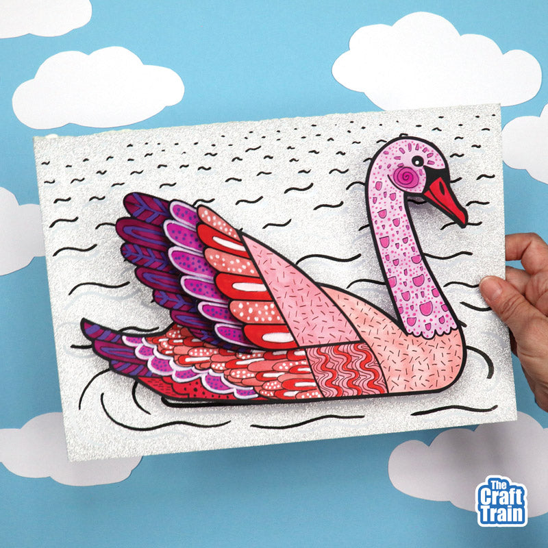 3D Pattern Art Swan
