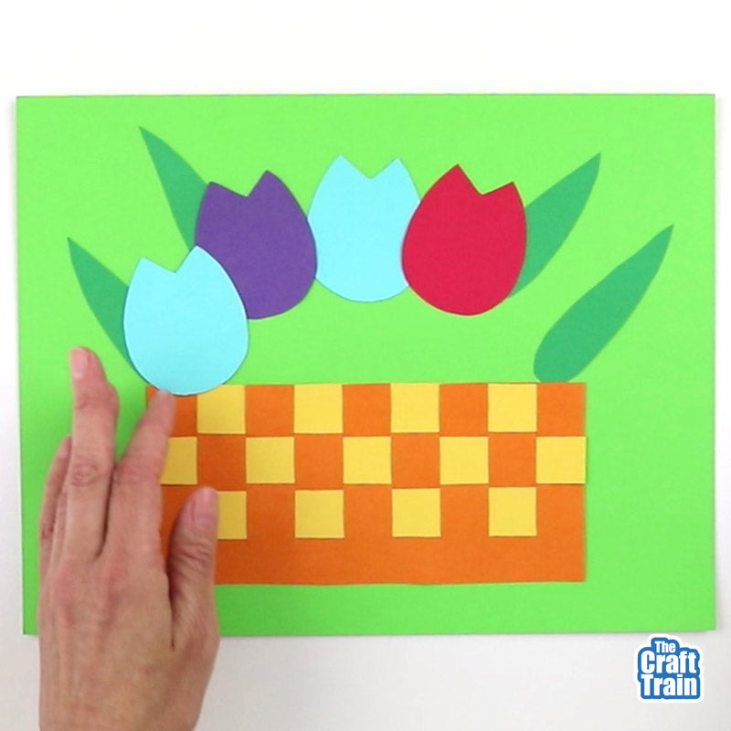 Basket of Tulips paper craft