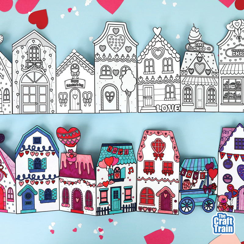 Valentine's Day Paper Village