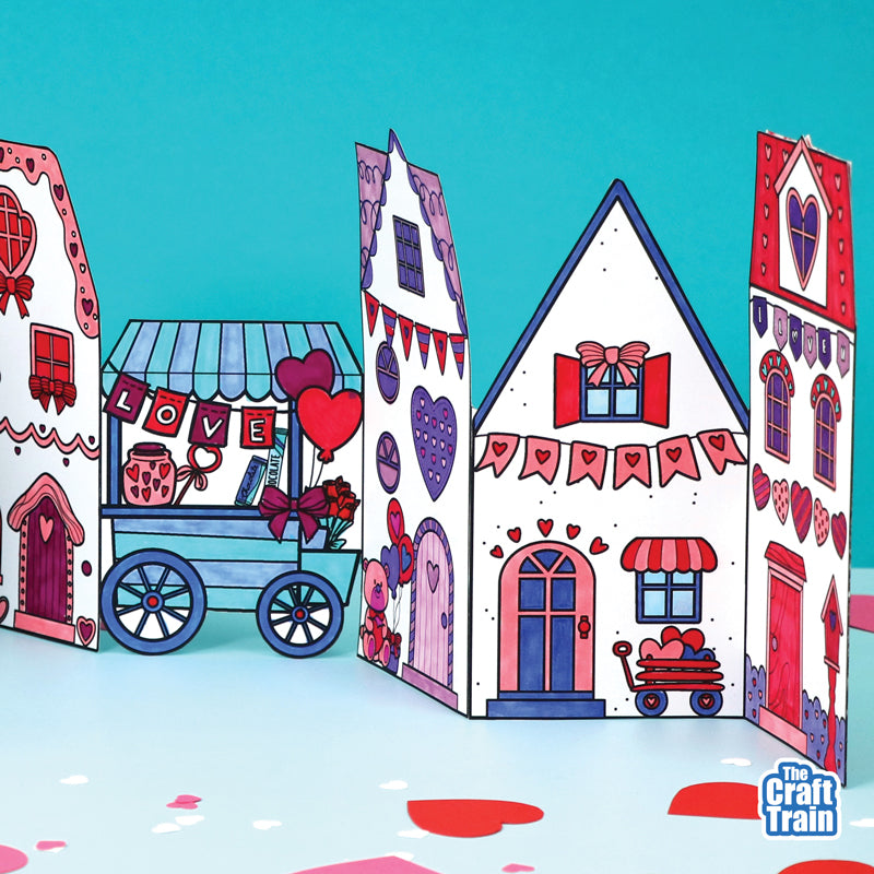 Valentine's Day Paper Village