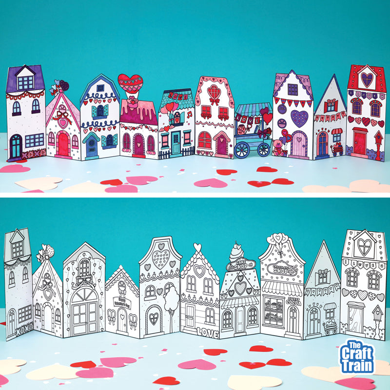 Valentine's Day Paper Village