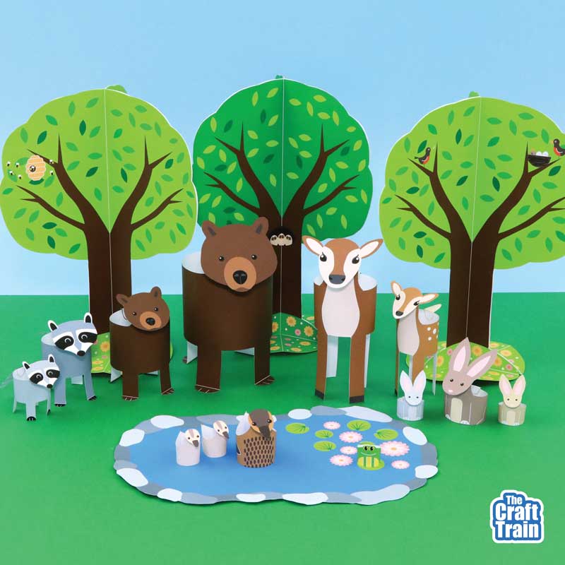 Spring woodland paper craft
