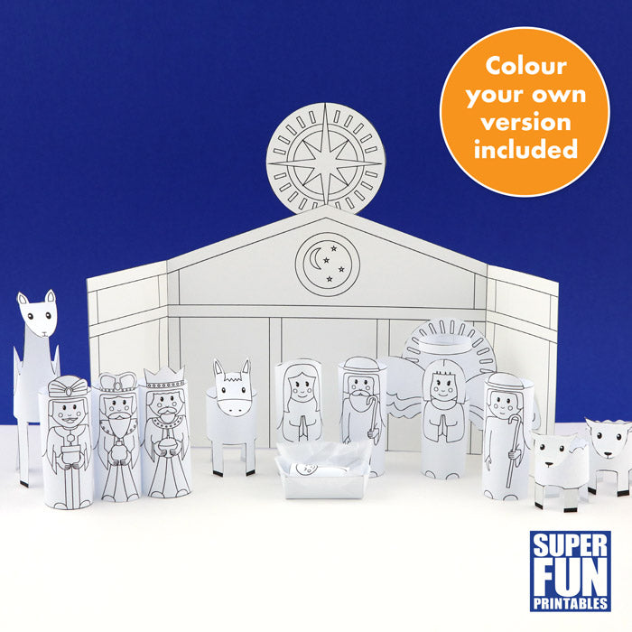 Printable nativity scene