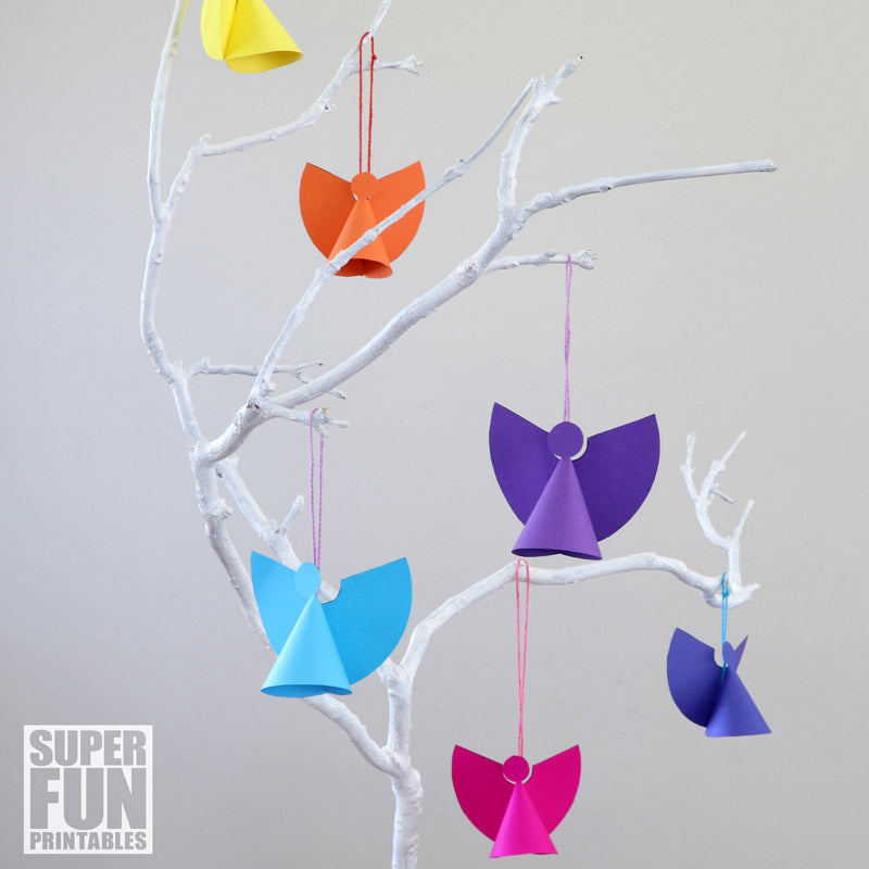 Mini paper angel ornaments