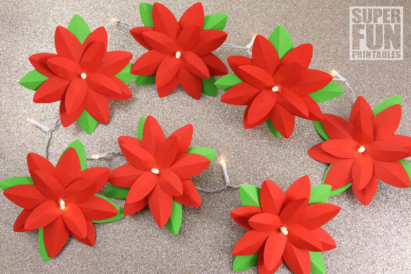 Paper poinsettias